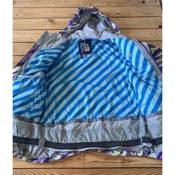 Volcom Nimbus Team Fit Hooded Ski Jacket Coat Size Medium Men’s Purple Full Zip - Picture 6 of 9